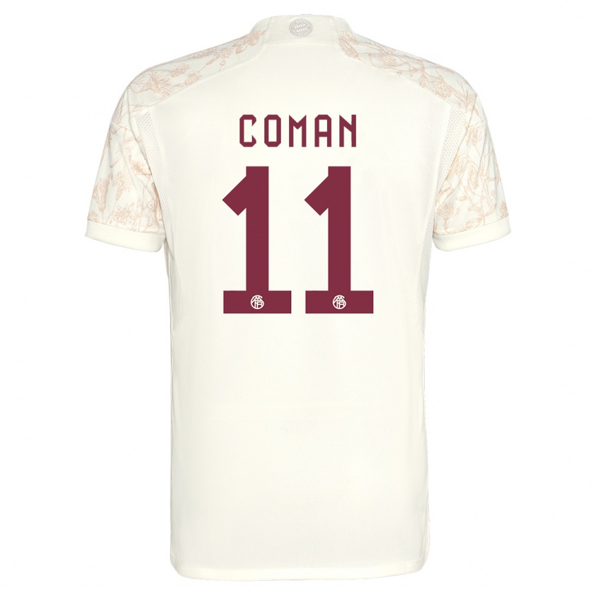 Kids Kingsley Coman #11 Off White Third Jersey 2023/24 T-Shirt Canada