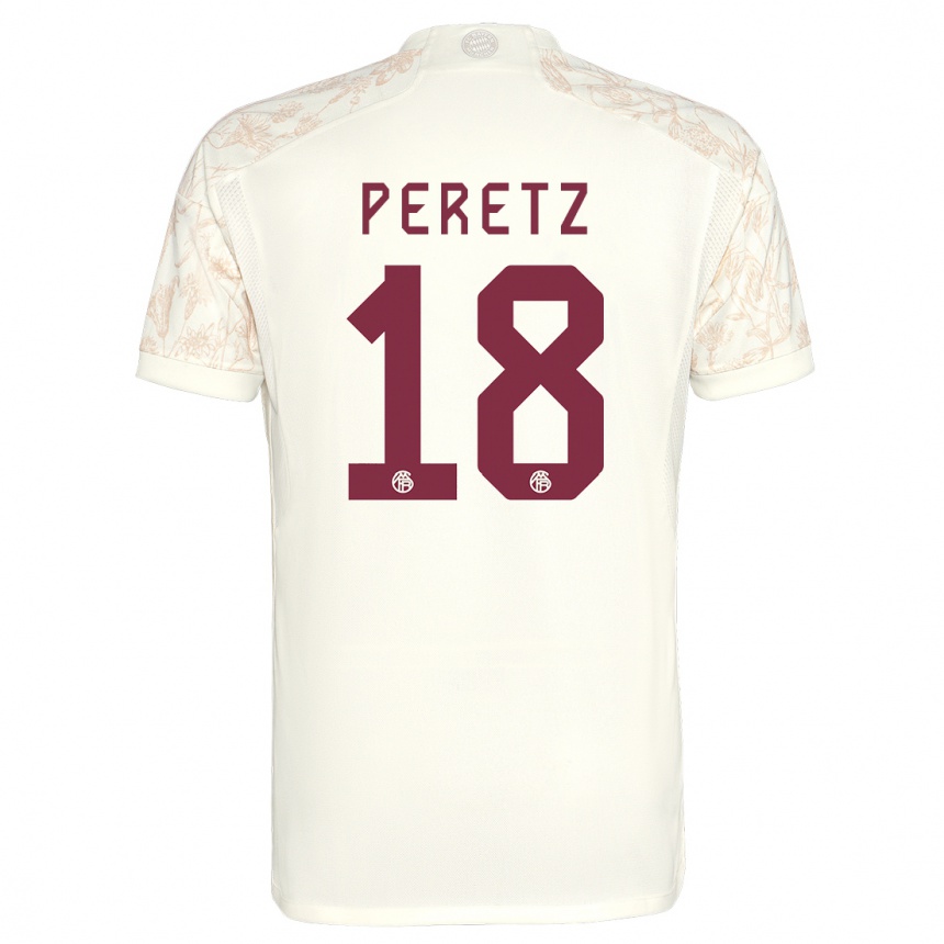 Kids Daniel Peretz #18 Off White Third Jersey 2023/24 T-Shirt Canada