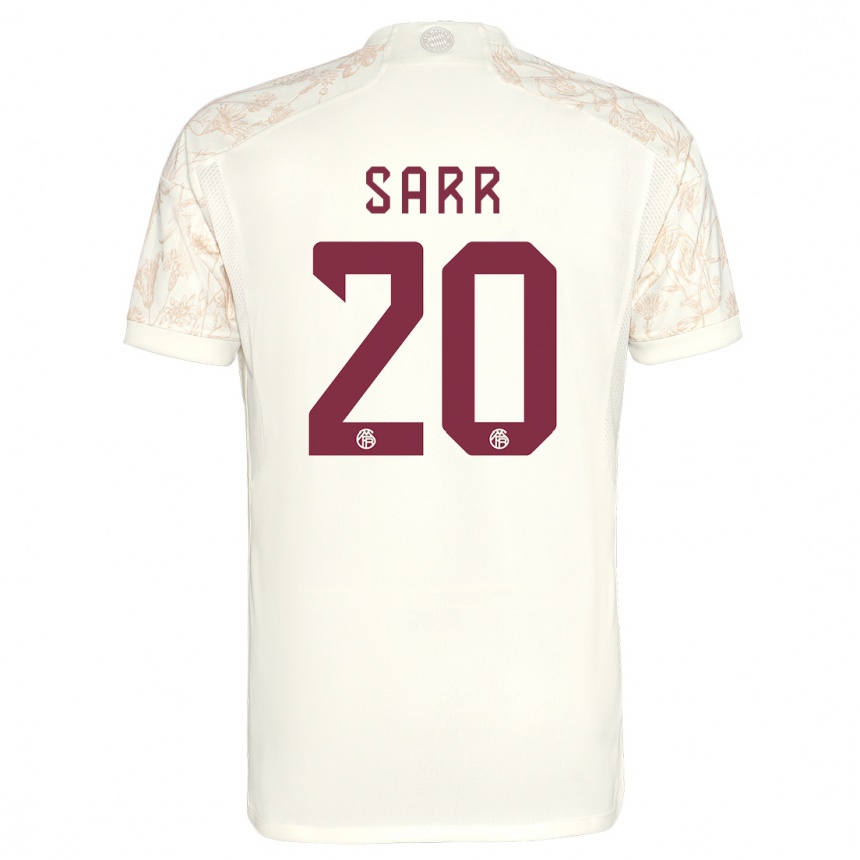 Kids Bouna Sarr #20 Off White Third Jersey 2023/24 T-Shirt Canada