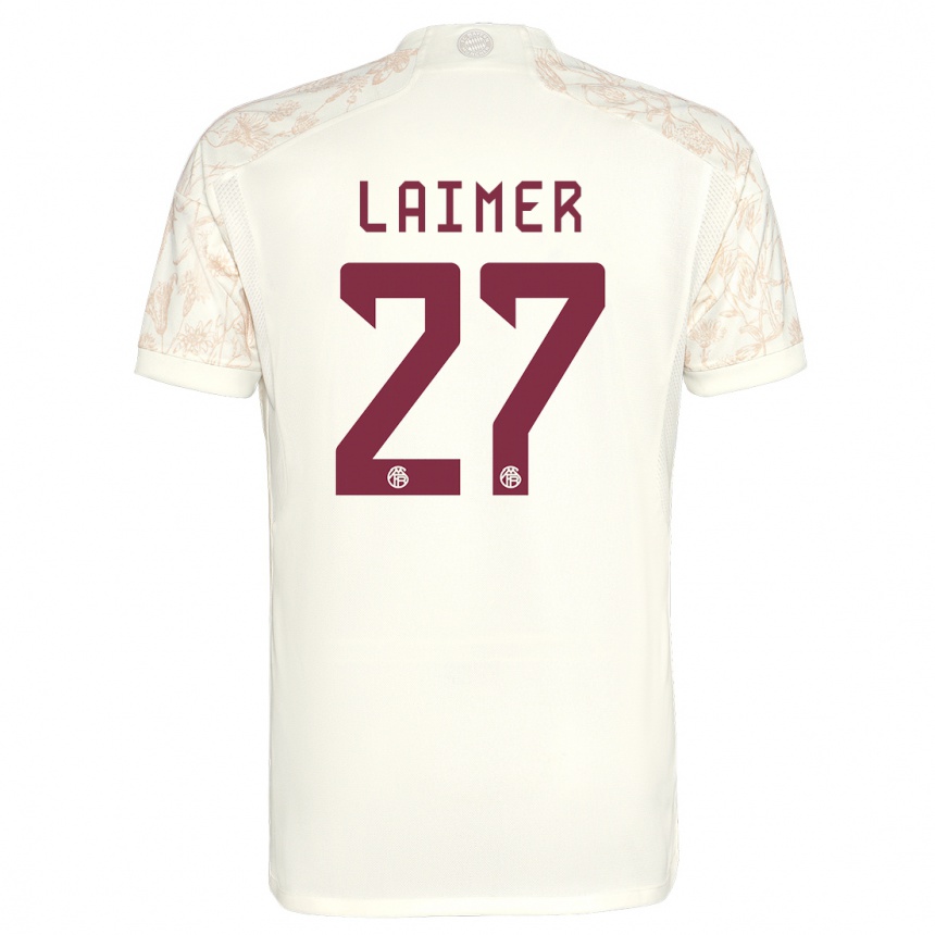 Kids  Konrad Laimer #27 Off White Third Jersey 2023/24 T-Shirt Canada