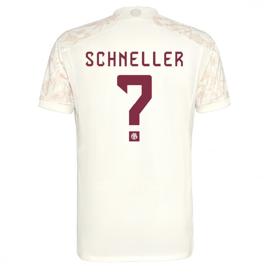 Kids Lukas Schneller #0 Off White Third Jersey 2023/24 T-Shirt Canada