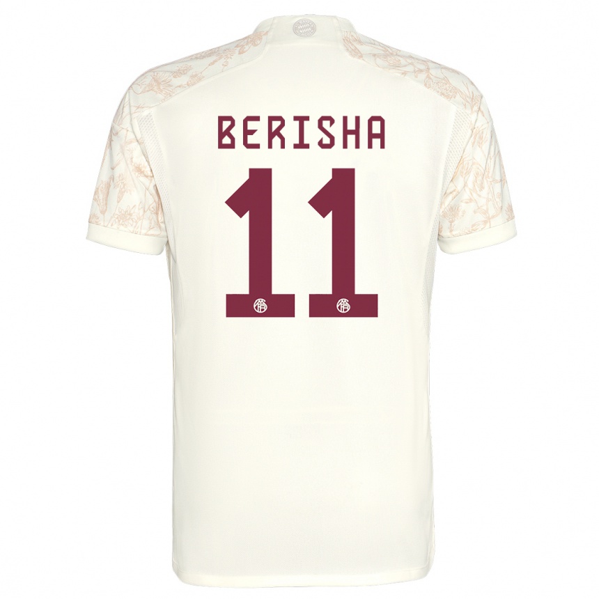 Kids Dion Berisha #11 Off White Third Jersey 2023/24 T-Shirt Canada