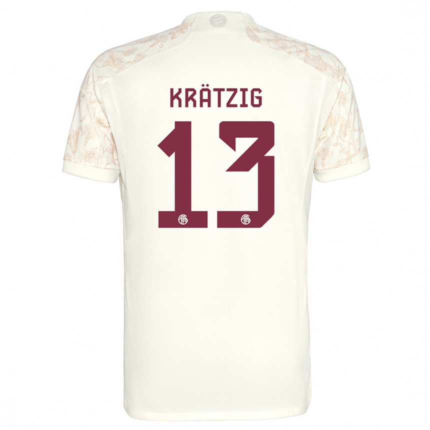 Kids Frans Krätzig #13 Off White Third Jersey 2023/24 T-Shirt Canada