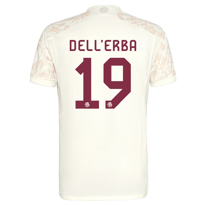 Kids  Davide Dell'erba #19 Off White Third Jersey 2023/24 T-Shirt Canada