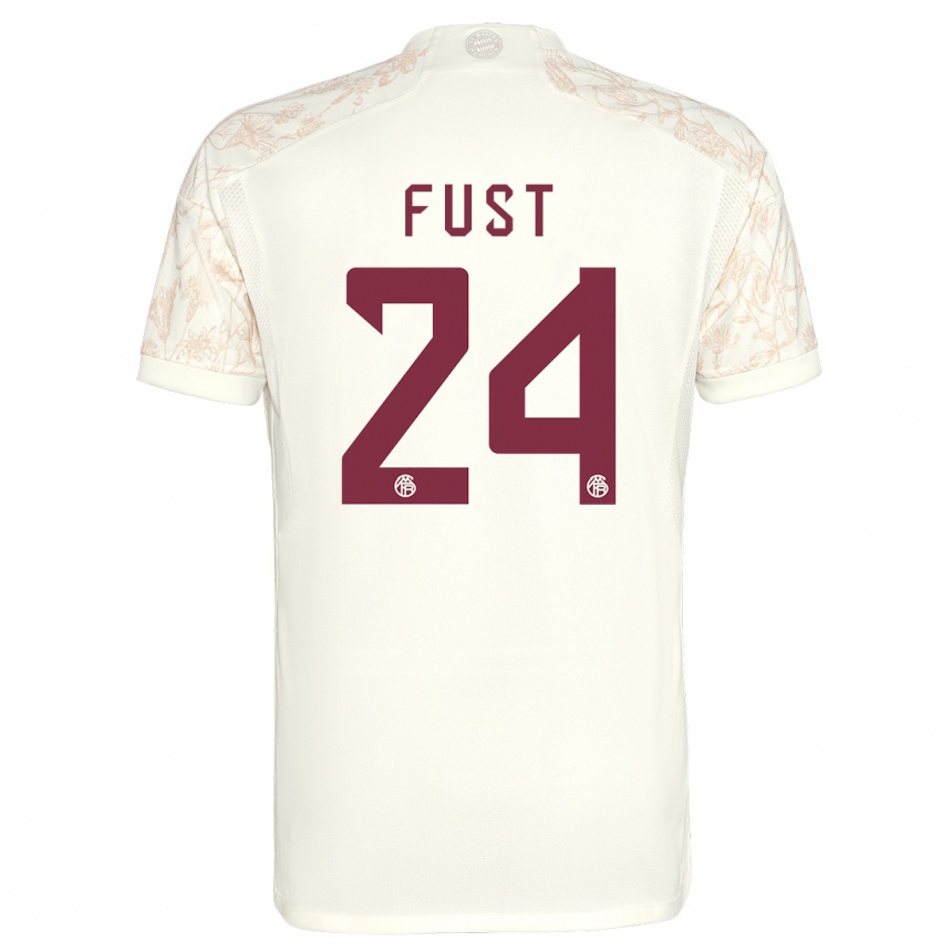 Kids  Leon Fust #24 Off White Third Jersey 2023/24 T-Shirt Canada