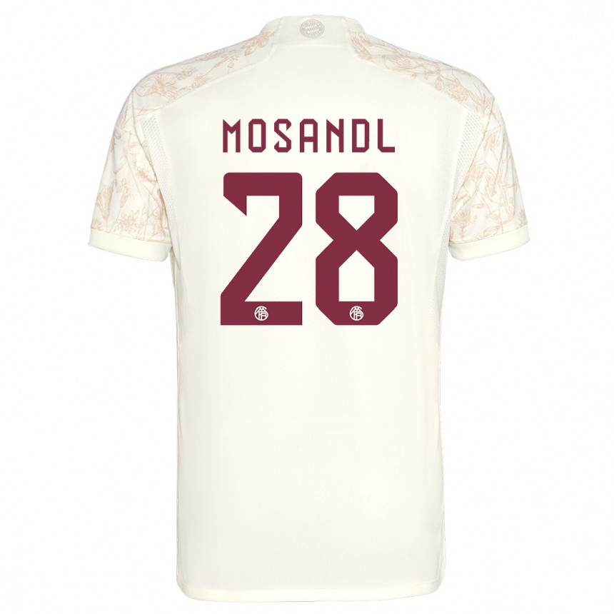 Kids  Moritz Mosandl #28 Off White Third Jersey 2023/24 T-Shirt Canada