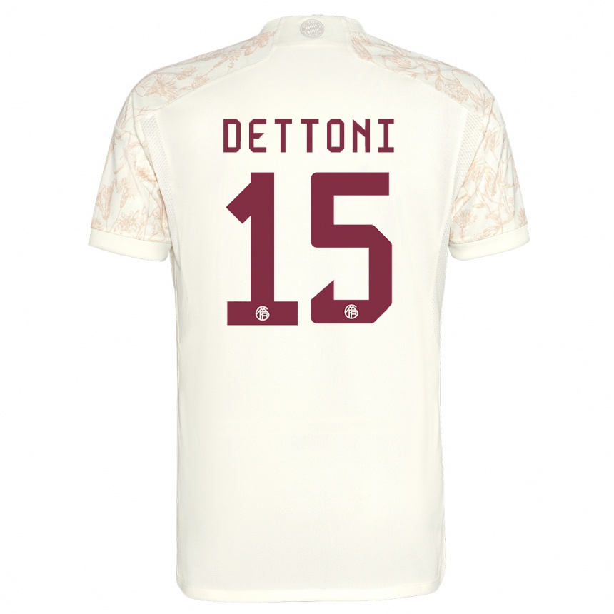 Kids  Grayson Dettoni #15 Off White Third Jersey 2023/24 T-Shirt Canada