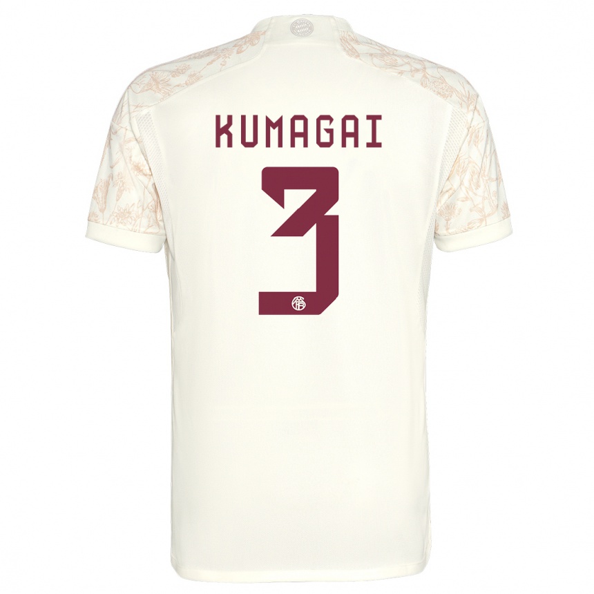 Kids  Saki Kumagai #3 Off White Third Jersey 2023/24 T-Shirt Canada