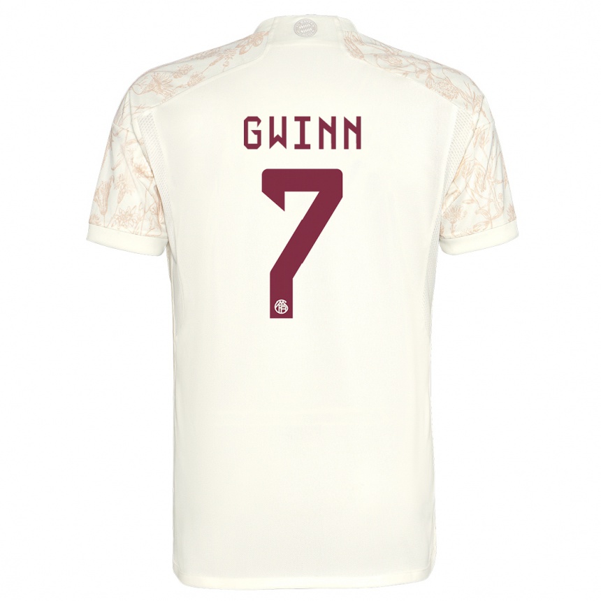 Kids  Giulia Gwinn #7 Off White Third Jersey 2023/24 T-Shirt Canada