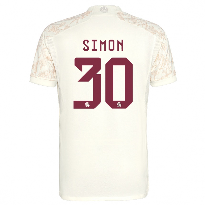 Kids Carolin Simon #30 Off White Third Jersey 2023/24 T-Shirt Canada