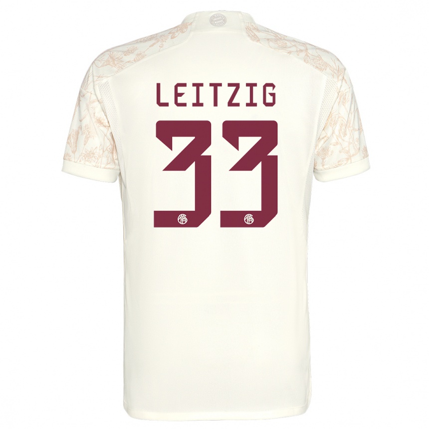 Kids Janina Leitzig #33 Off White Third Jersey 2023/24 T-Shirt Canada