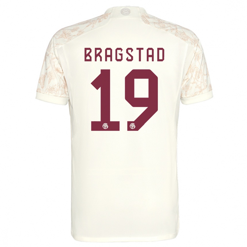 Enfant Football Maillot Emilie Bragstad #19 Blanc Cassé Troisieme 2023/24 Canada