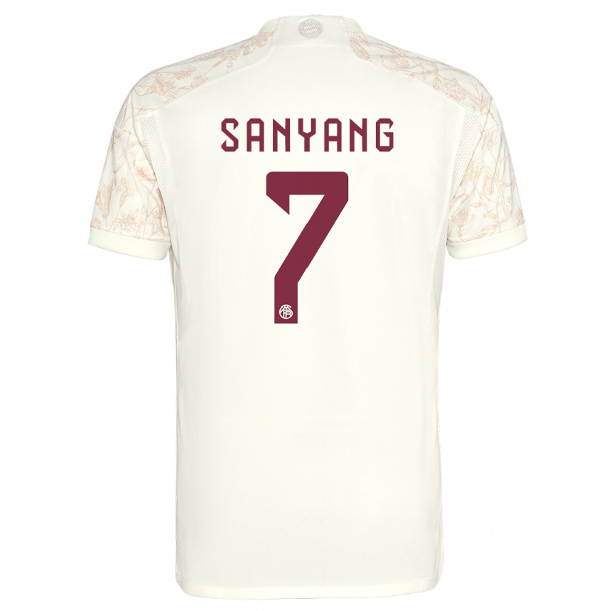 Kids Mamin Sanyang #7 Off White Third Jersey 2023/24 T-Shirt Canada