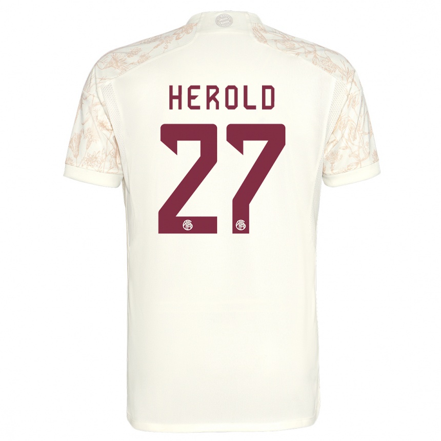 Enfant Football Maillot David Herold #27 Blanc Cassé Troisieme 2023/24 Canada