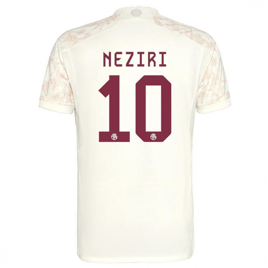 Kids Behar Neziri #10 Off White Third Jersey 2023/24 T-Shirt Canada