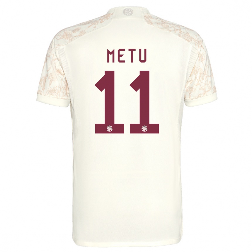 Kids  Emilian Metu #11 Off White Third Jersey 2023/24 T-Shirt Canada