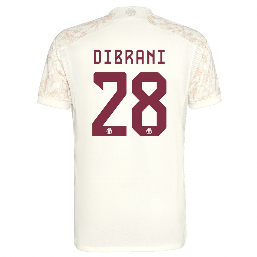 Kids  Benjamin Dibrani #28 Off White Third Jersey 2023/24 T-Shirt Canada