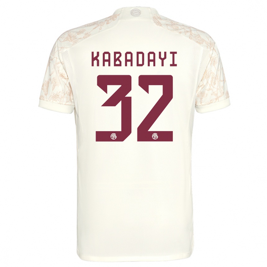 Kids  Yusuf Kabadayi #32 Off White Third Jersey 2023/24 T-Shirt Canada