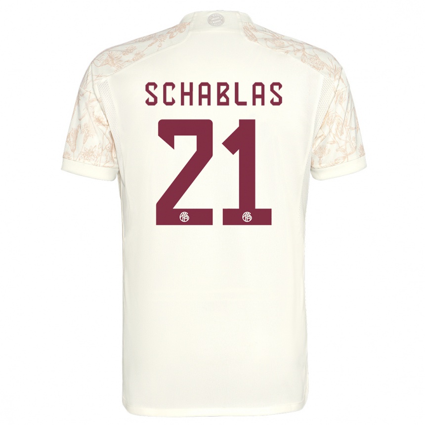 Kids  Matteo Schablas #21 Off White Third Jersey 2023/24 T-Shirt Canada