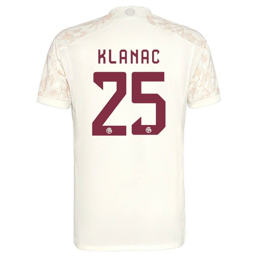 Kids  Luka Klanac #25 Off White Third Jersey 2023/24 T-Shirt Canada