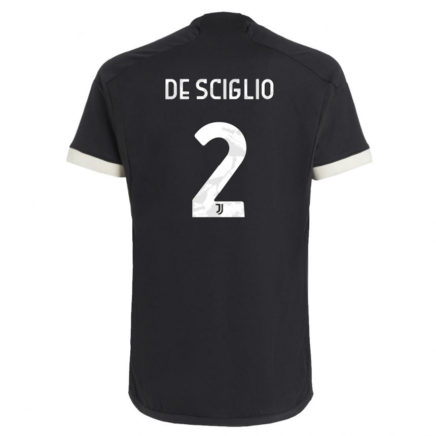 Kids Mattia De Sciglio #2 Black Third Jersey 2023/24 T-Shirt Canada