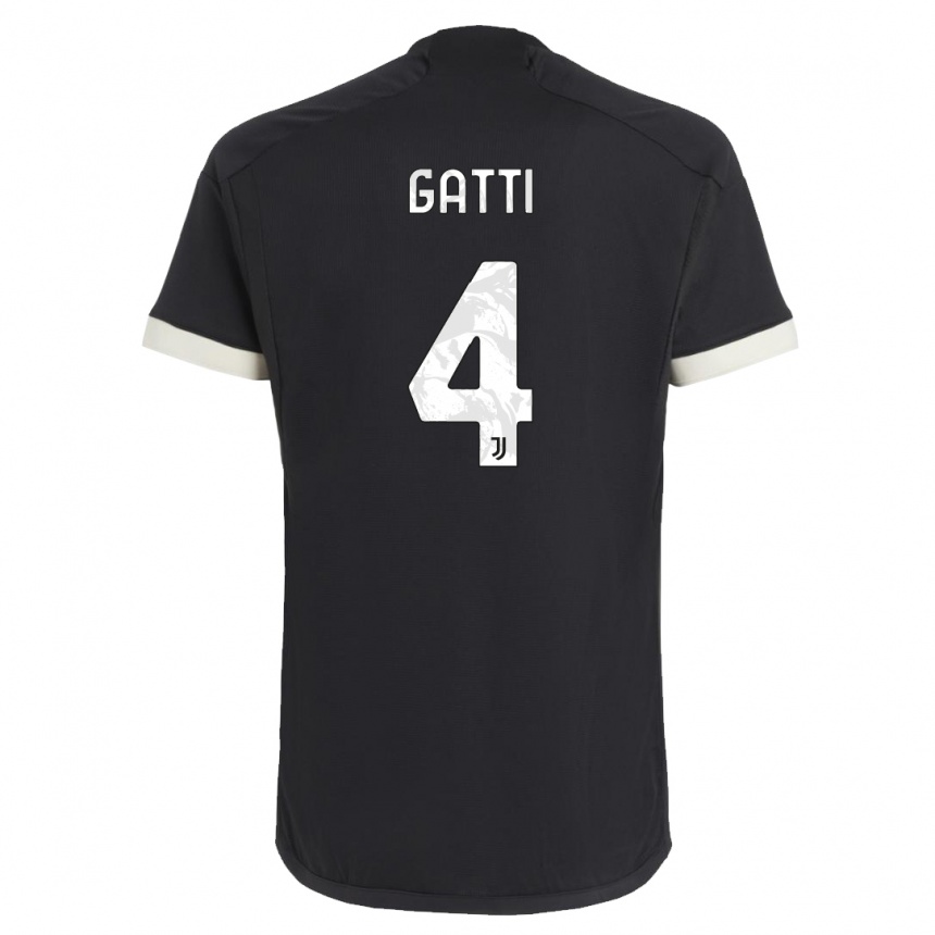 Enfant Football Maillot Federico Gatti #4 Noir Troisieme 2023/24 Canada