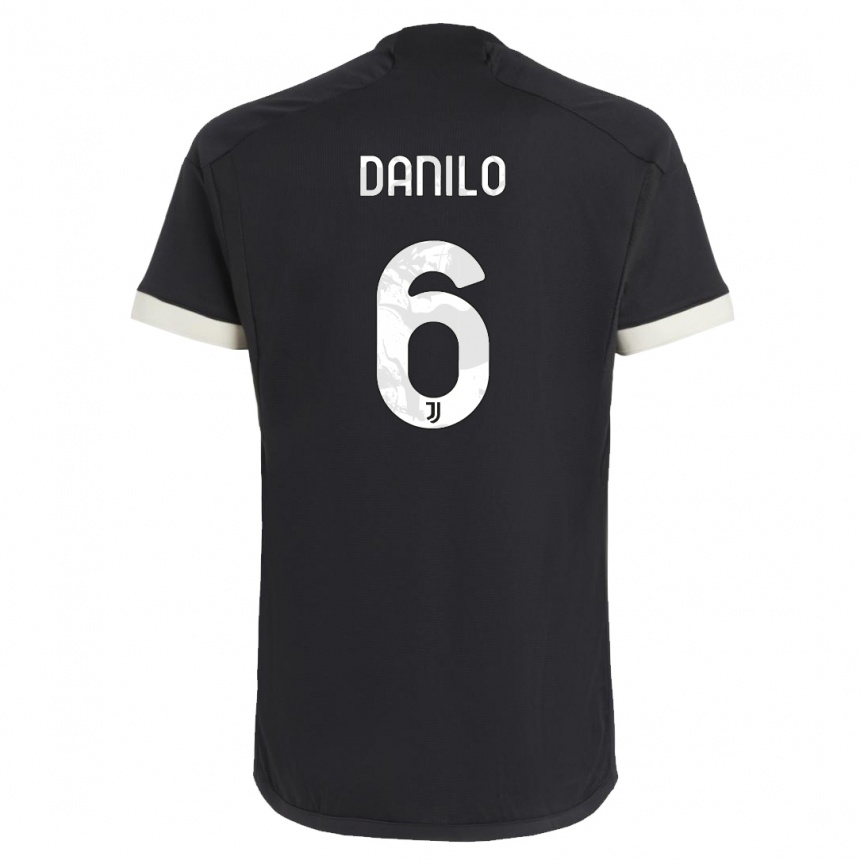 Kids Danilo #6 Black Third Jersey 2023/24 T-Shirt Canada