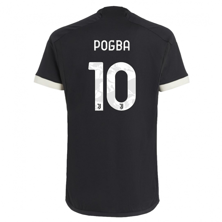 Kids  Paul Pogba #10 Black Third Jersey 2023/24 T-Shirt Canada