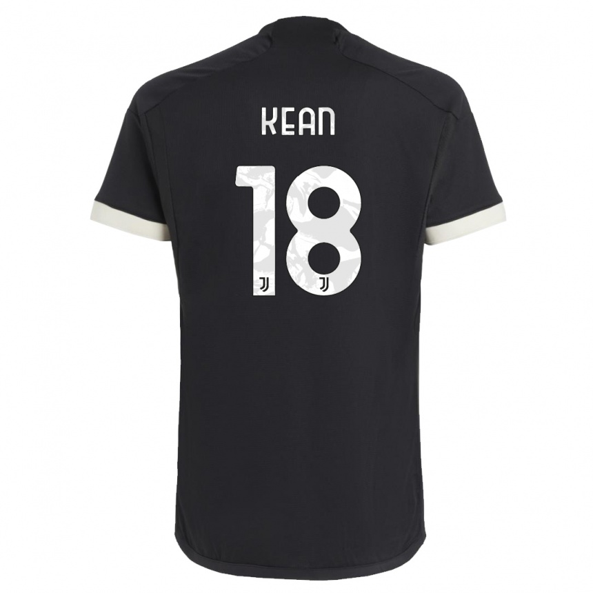 Kids  Moise Kean #18 Black Third Jersey 2023/24 T-Shirt Canada