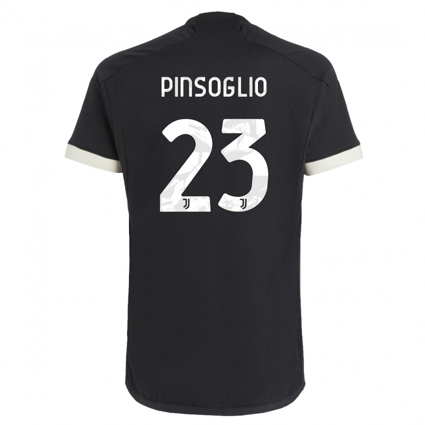 Kids Carlo Pinsoglio #23 Black Third Jersey 2023/24 T-Shirt Canada