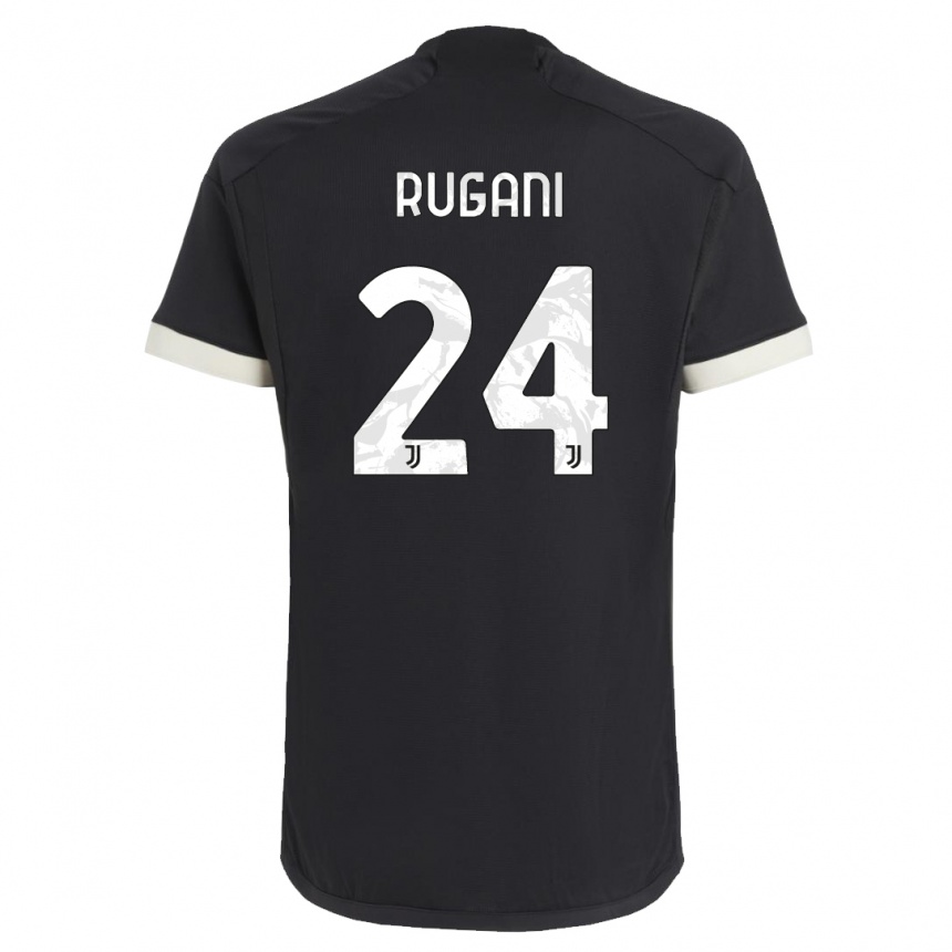 Kids  Daniele Rugani #24 Black Third Jersey 2023/24 T-Shirt Canada