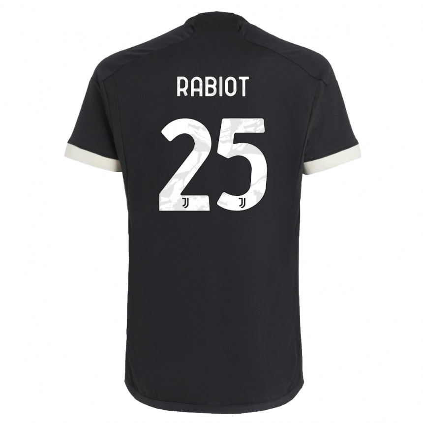 Kids Adrien Rabiot #25 Black Third Jersey 2023/24 T-Shirt Canada