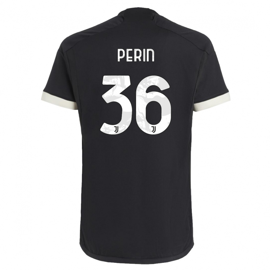 Kids  Mattia Perin #36 Black Third Jersey 2023/24 T-Shirt Canada