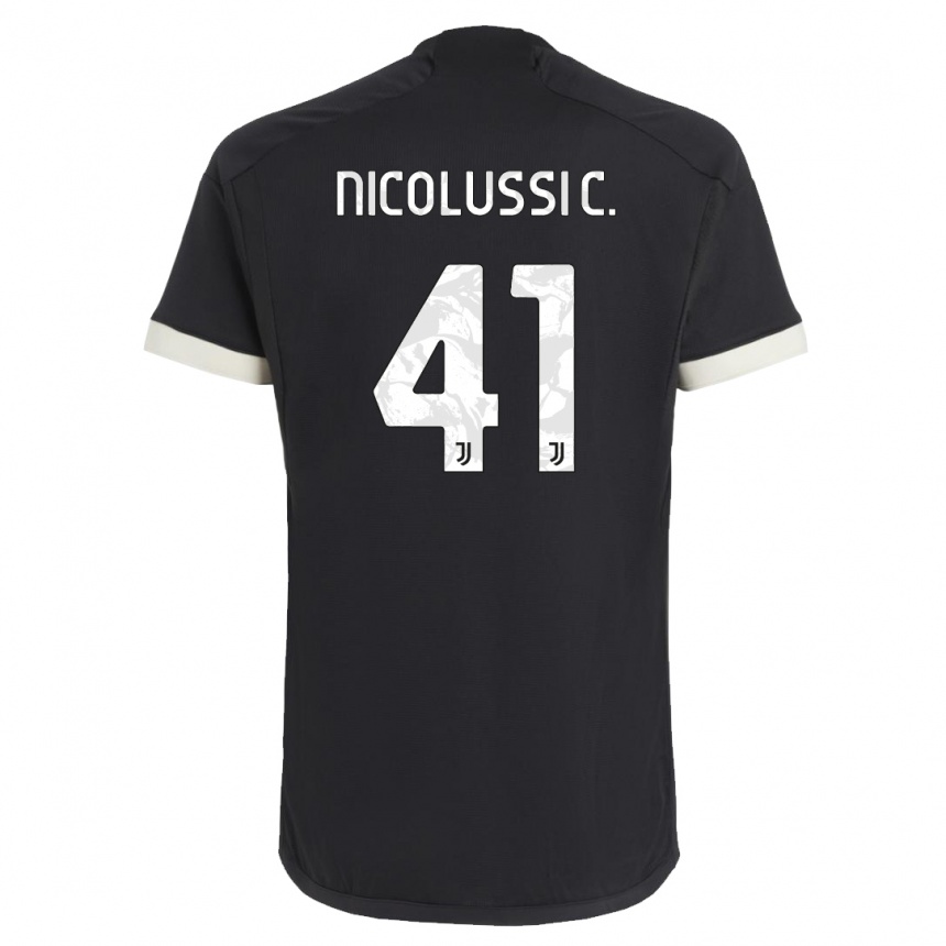 Kids Hans Nicolussi Caviglia #41 Black Third Jersey 2023/24 T-Shirt Canada