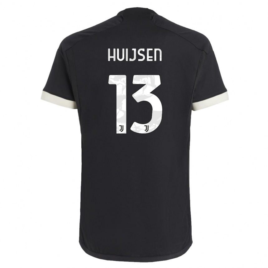 Kids  Dean Huijsen #13 Black Third Jersey 2023/24 T-Shirt Canada