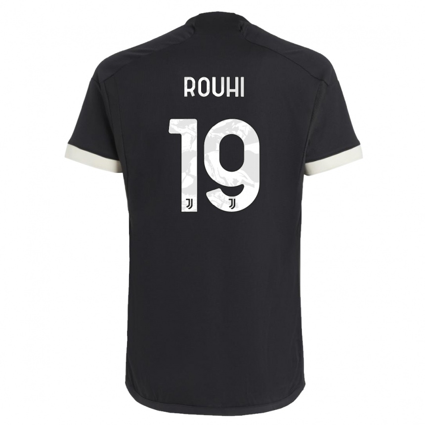 Kids Jonas Rouhi #19 Black Third Jersey 2023/24 T-Shirt Canada