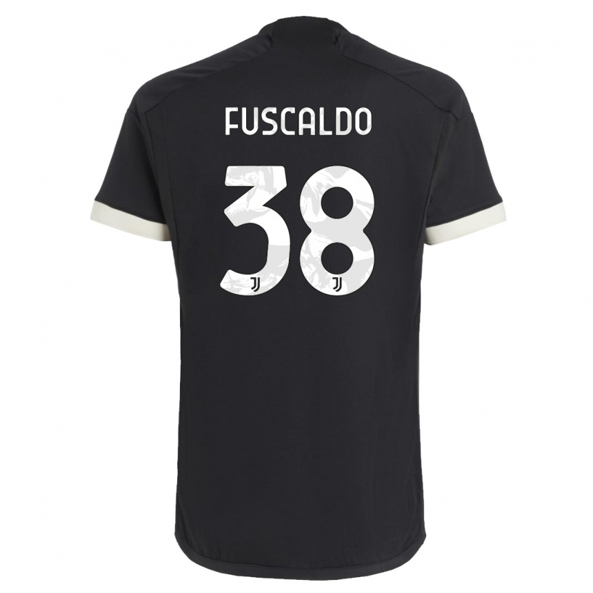 Kids Matteo Fuscaldo #38 Black Third Jersey 2023/24 T-Shirt Canada