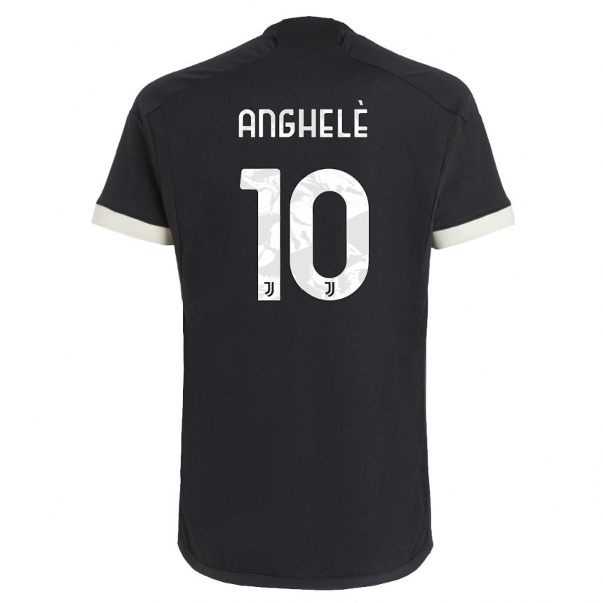 Kids  Lorenzo Anghelè #10 Black Third Jersey 2023/24 T-Shirt Canada