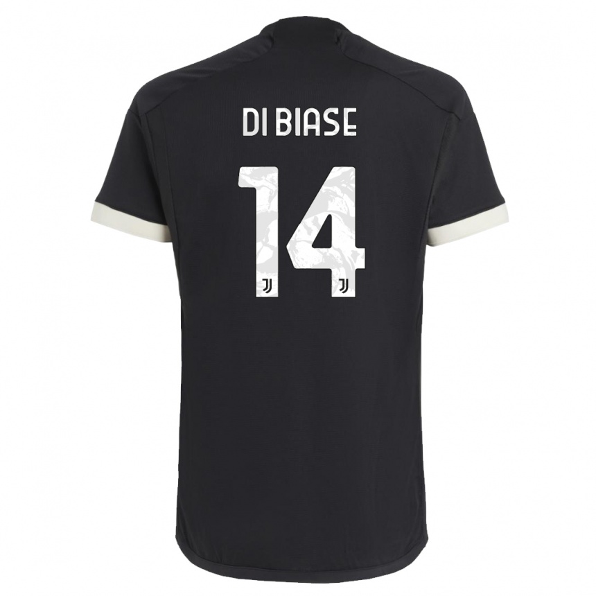 Kids Gianmarco Di Biase #14 Black Third Jersey 2023/24 T-Shirt Canada