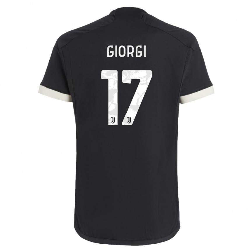 Kids Lorenzo Giorgi #17 Black Third Jersey 2023/24 T-Shirt Canada