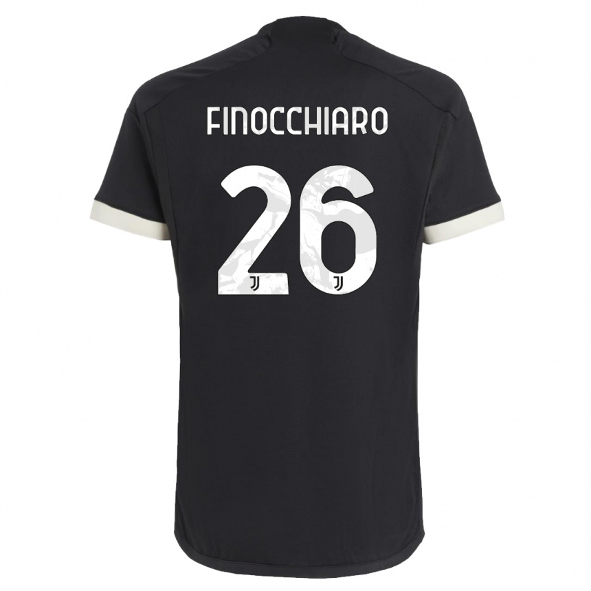 Kids Gabriele Finocchiaro #26 Black Third Jersey 2023/24 T-Shirt Canada