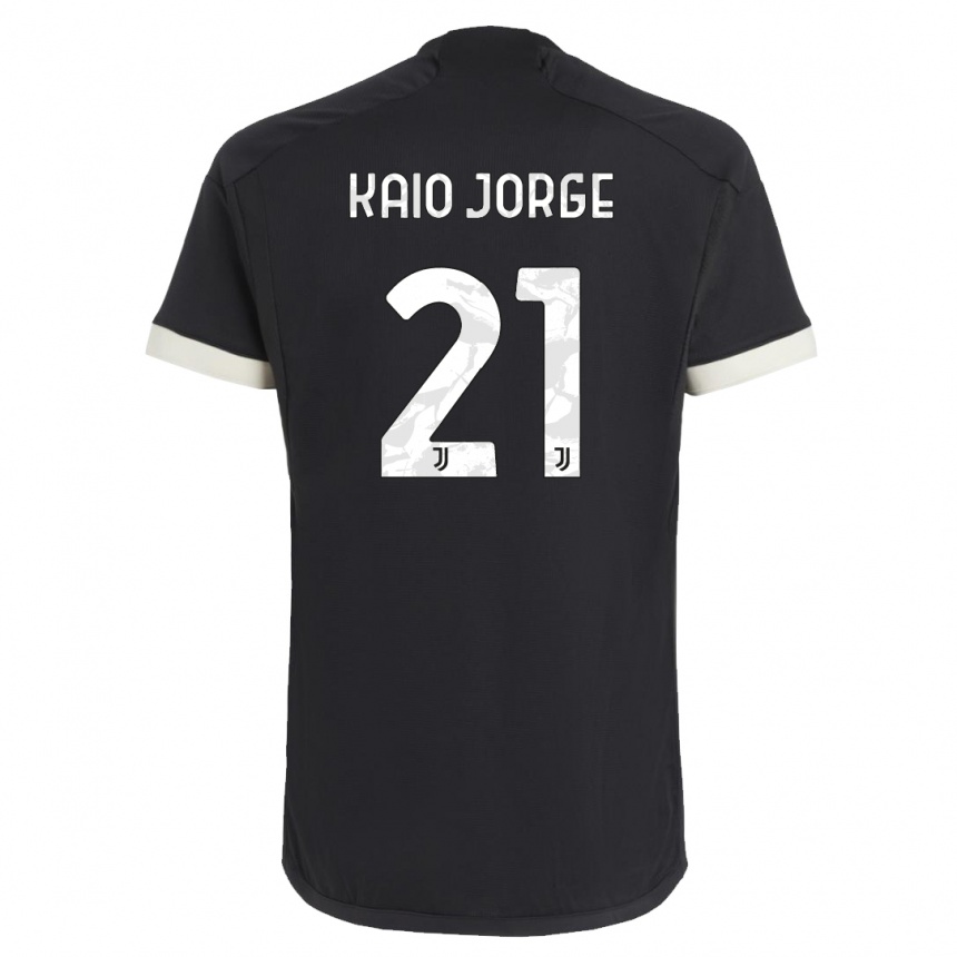 Kids Kaio Jorge #21 Black Third Jersey 2023/24 T-Shirt Canada