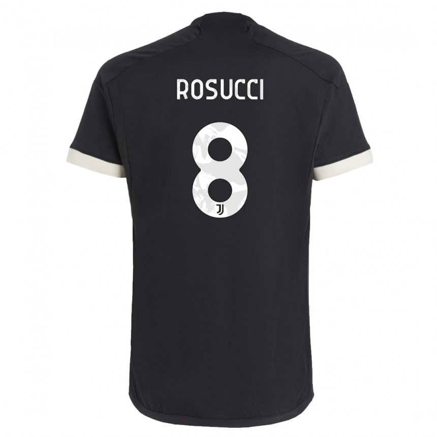 Enfant Football Maillot Martina Rosucci #8 Noir Troisieme 2023/24 Canada