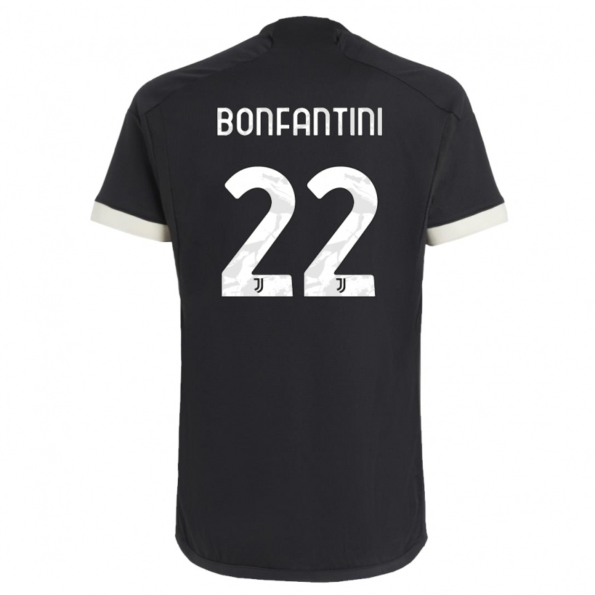 Kids Agnese Bonfantini #22 Black Third Jersey 2023/24 T-Shirt Canada