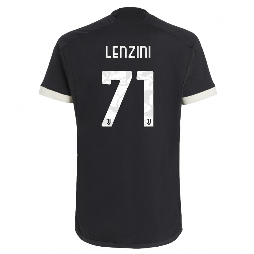 Kids Martina Lenzini #71 Black Third Jersey 2023/24 T-Shirt Canada