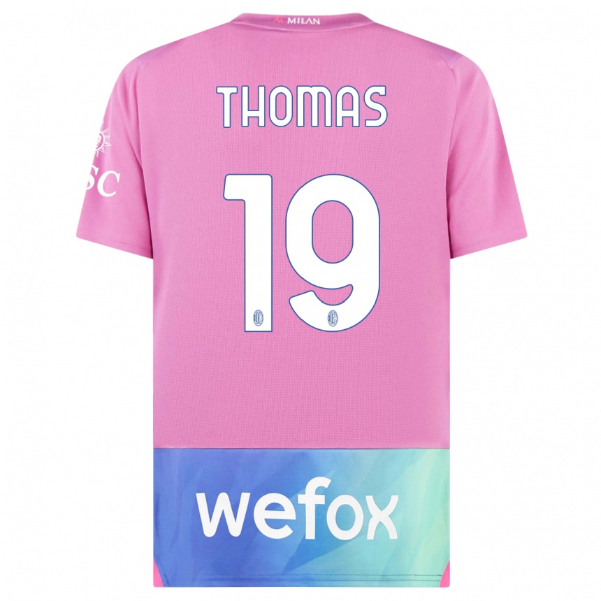 Kids  Lindsey Thomas #19 Pink Purple Third Jersey 2023/24 T-Shirt Canada