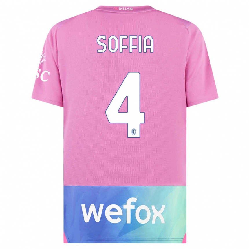 Kids Angelica Soffia #4 Pink Purple Third Jersey 2023/24 T-Shirt Canada