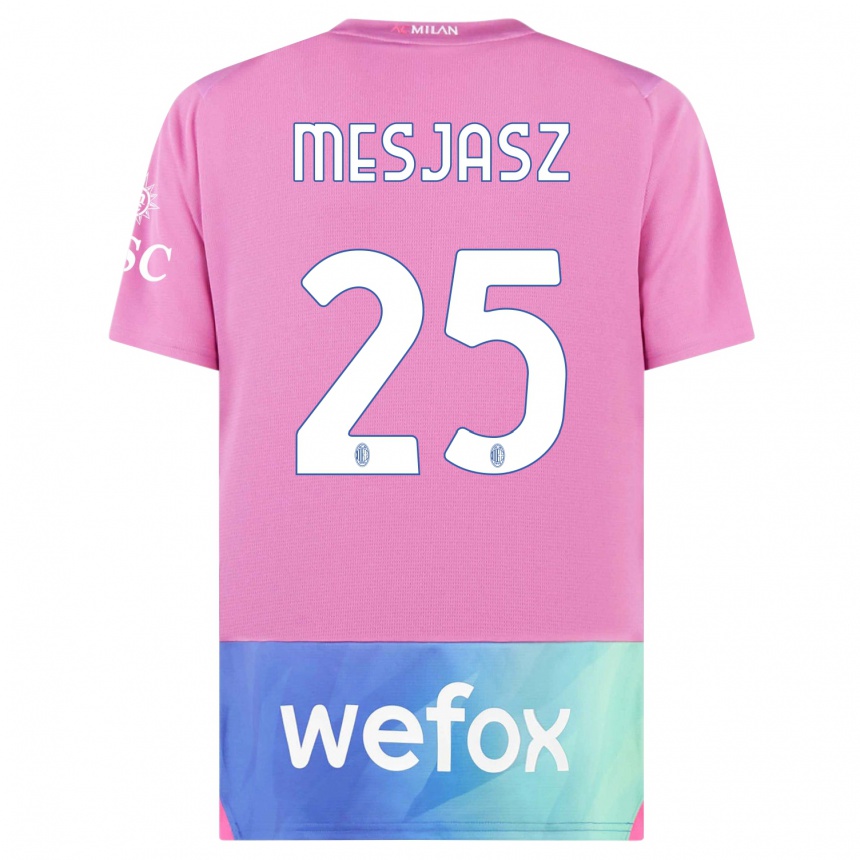 Kids Malgorzata Mesjasz #25 Pink Purple Third Jersey 2023/24 T-Shirt Canada