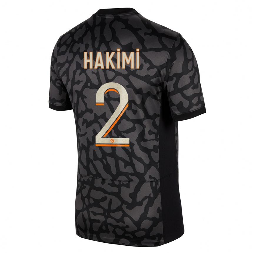 Enfant Football Maillot Achraf Hakimi #2 Noir Troisieme 2023/24 Canada