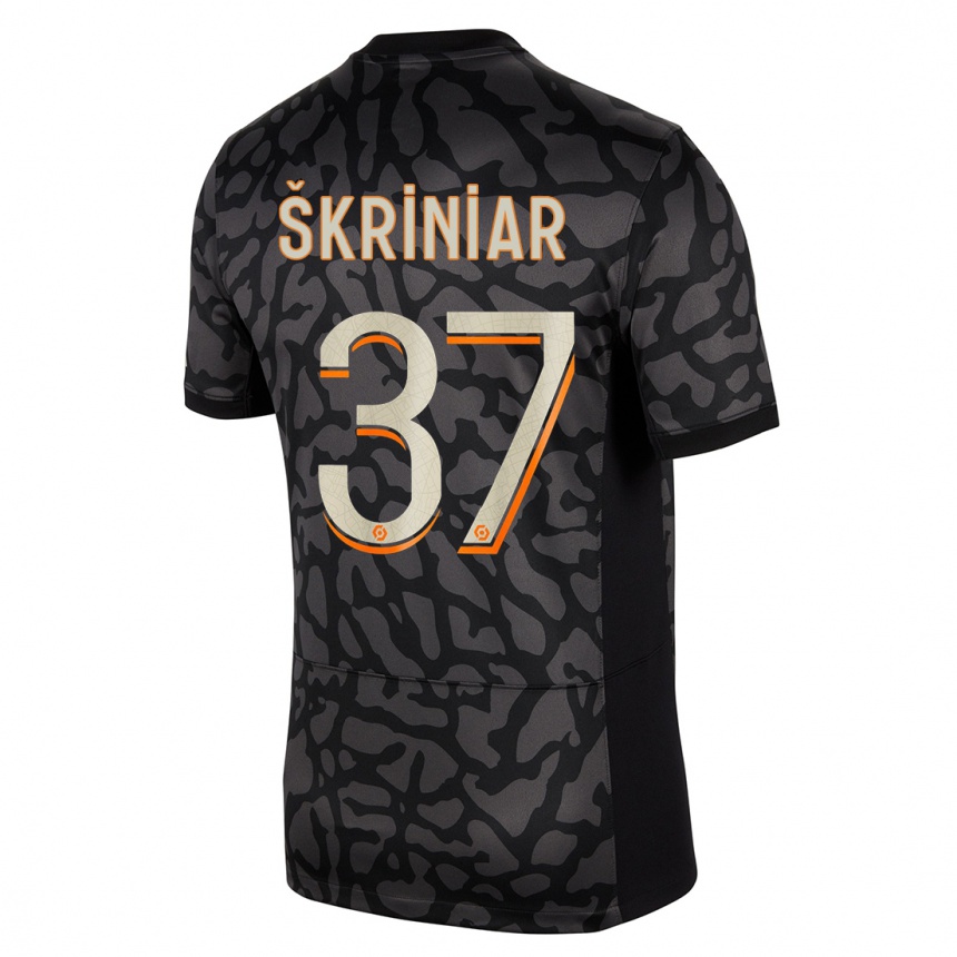 Enfant Football Maillot Milan Skriniar #37 Noir Troisieme 2023/24 Canada